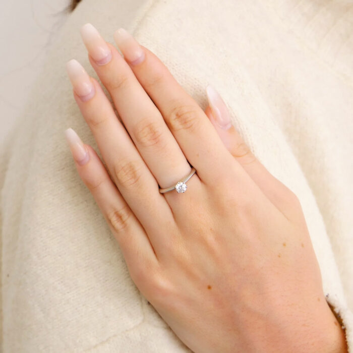 tiffany Anillo Solitario Platino