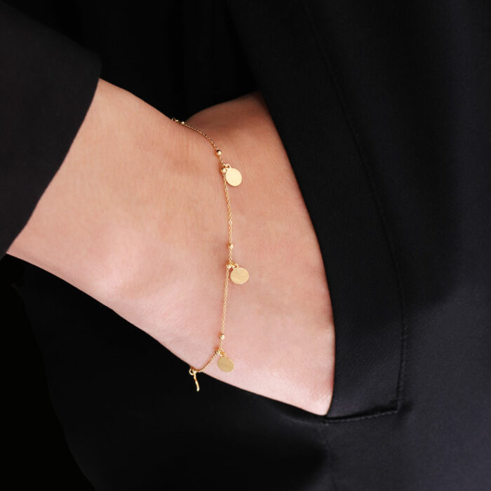 pulsera colgantes oro mujer