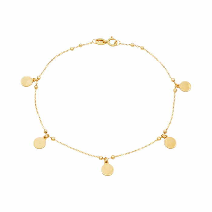 pulsera colgantes oro mujer