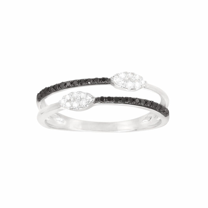 anillo de diamante negro