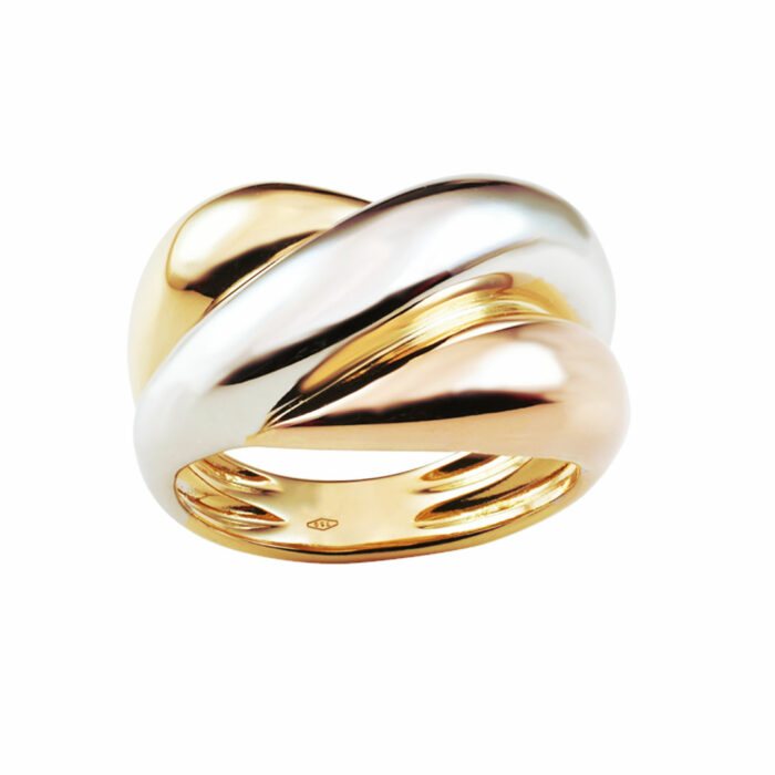 Anillo de tres brazaletes de oro