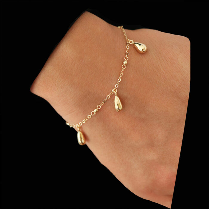 pulsera de gota de oro